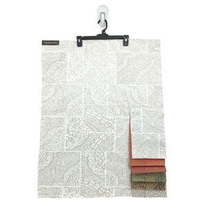 CASAMANCE Alencon Sample Fabric Beige White 6 Swatch Patchwork Embroidered FLAW